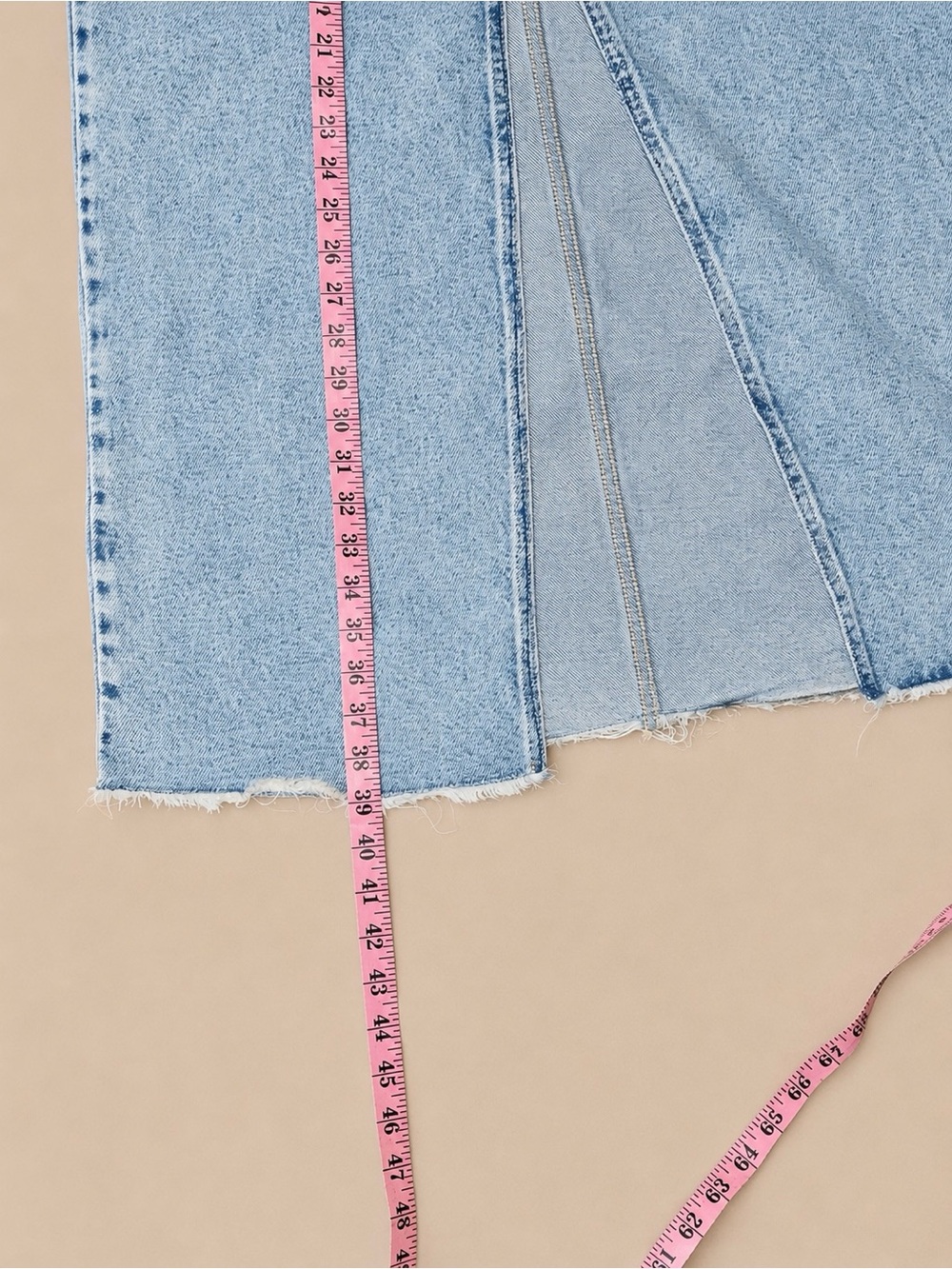 Pilcro Light Blue Denim Maxi Skirt with Front Slit - Picture 6 of 7